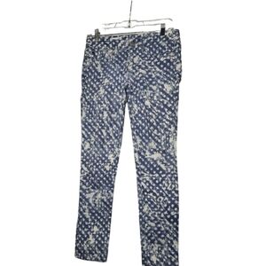 Gap 1969 Always Skinny Cropped Stretch Jeans Bleach Polka-dot Festival Beachy 26